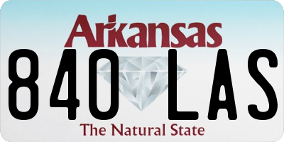 AR license plate 840LAS