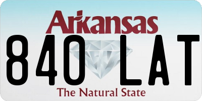 AR license plate 840LAT