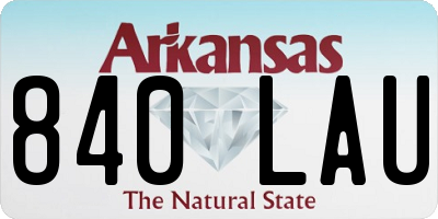 AR license plate 840LAU