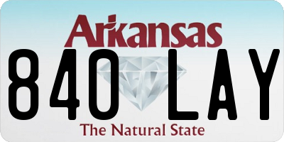 AR license plate 840LAY