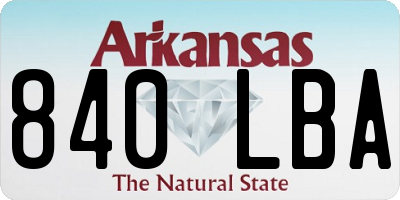 AR license plate 840LBA