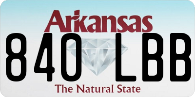 AR license plate 840LBB