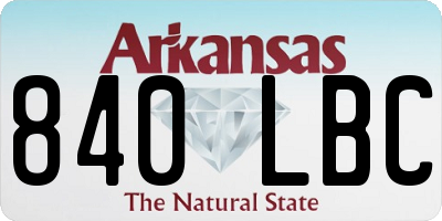 AR license plate 840LBC