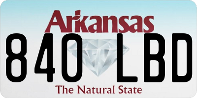 AR license plate 840LBD