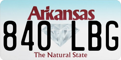 AR license plate 840LBG