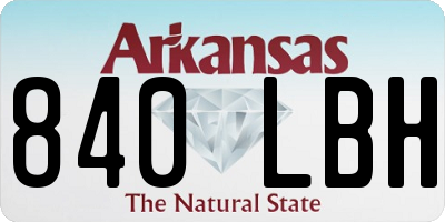 AR license plate 840LBH