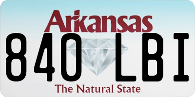 AR license plate 840LBI