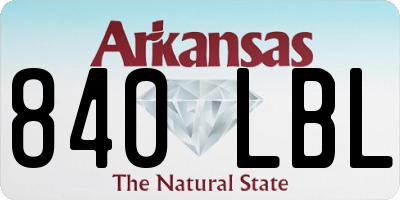 AR license plate 840LBL