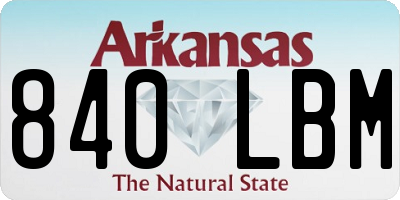 AR license plate 840LBM