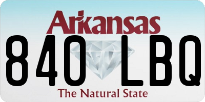 AR license plate 840LBQ