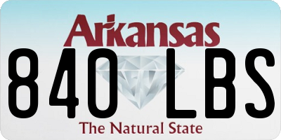 AR license plate 840LBS