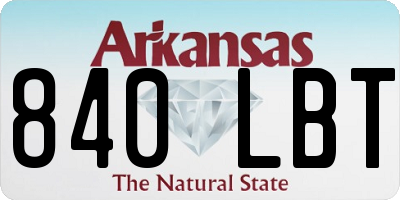 AR license plate 840LBT
