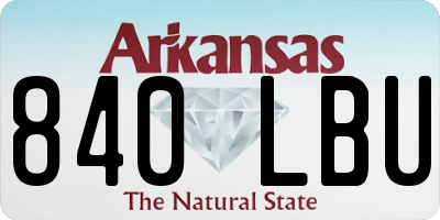 AR license plate 840LBU