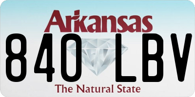AR license plate 840LBV