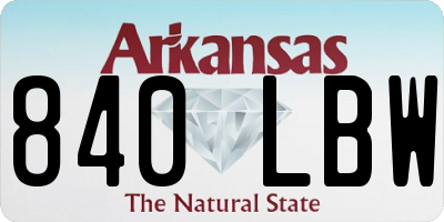 AR license plate 840LBW