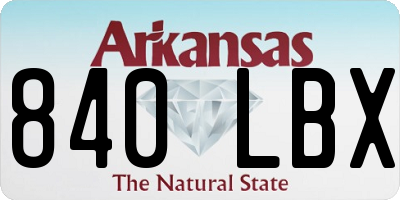 AR license plate 840LBX