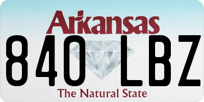 AR license plate 840LBZ