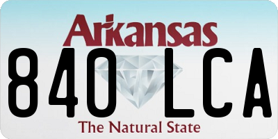 AR license plate 840LCA