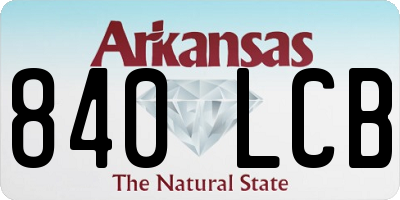 AR license plate 840LCB