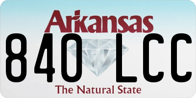 AR license plate 840LCC