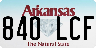 AR license plate 840LCF