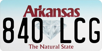 AR license plate 840LCG