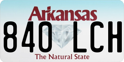 AR license plate 840LCH