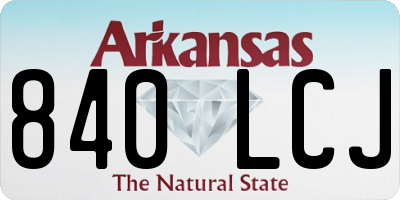 AR license plate 840LCJ