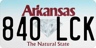 AR license plate 840LCK