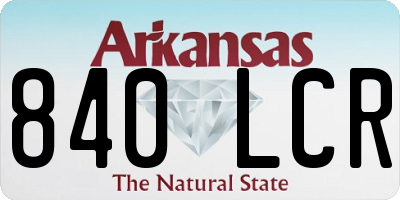 AR license plate 840LCR