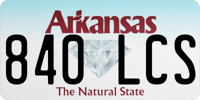 AR license plate 840LCS