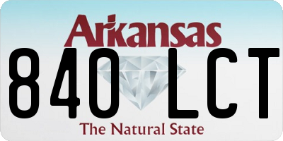 AR license plate 840LCT