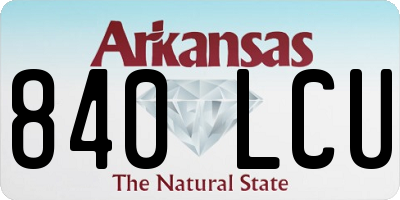 AR license plate 840LCU