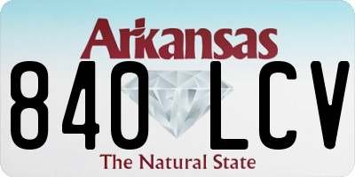 AR license plate 840LCV