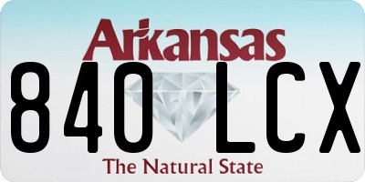 AR license plate 840LCX