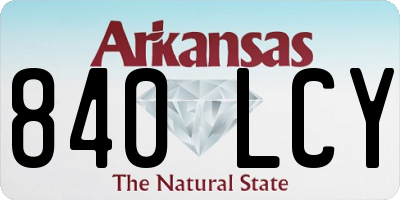 AR license plate 840LCY