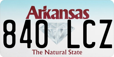 AR license plate 840LCZ