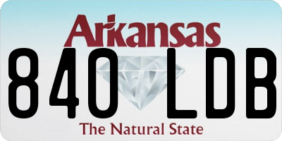 AR license plate 840LDB