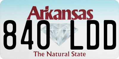 AR license plate 840LDD