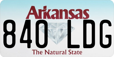 AR license plate 840LDG