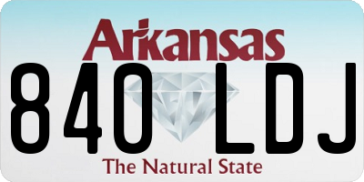 AR license plate 840LDJ