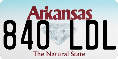 AR license plate 840LDL