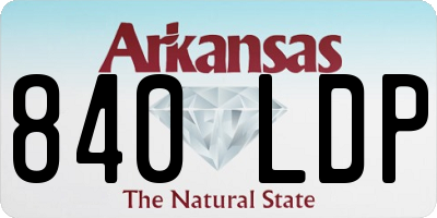 AR license plate 840LDP