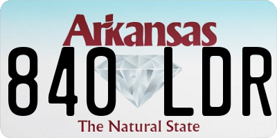 AR license plate 840LDR