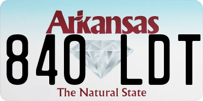 AR license plate 840LDT