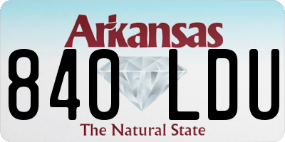AR license plate 840LDU