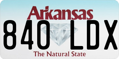 AR license plate 840LDX