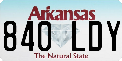 AR license plate 840LDY