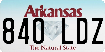 AR license plate 840LDZ