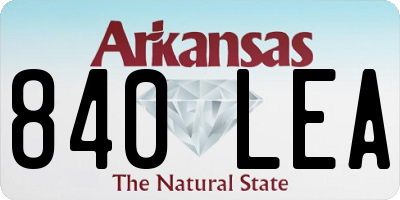 AR license plate 840LEA